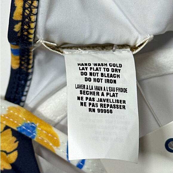 Shoshanna Daisy Daydream Tie-Neck Bikini Top Tie Front High Waist Bottoms L /DD - Picture 12 of 12